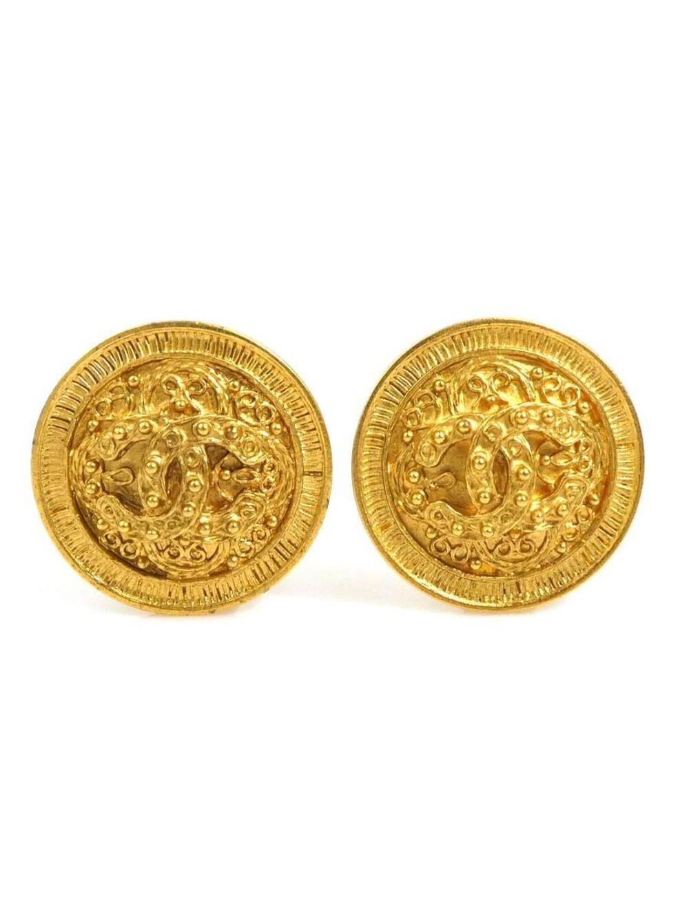 Auth Chanel Vintage Cc Logo Earrings #363520C43B
